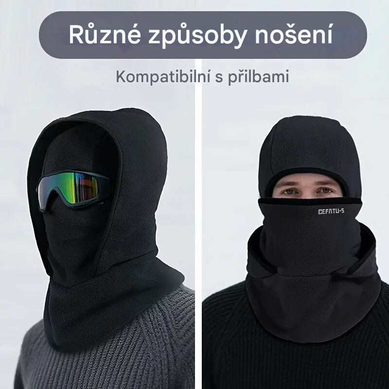Multifunkční 3v1 čepice – šála, rouška a čepice v jednom, snadné nasazení během pár sekund, ideální pro zimu a ochranu před chladem❄️