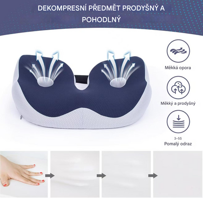 🪑 Ergonomický sedák pro kancelář – tvarování hýždí a úleva při dlouhém sezení